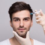 Filler injection for male face
